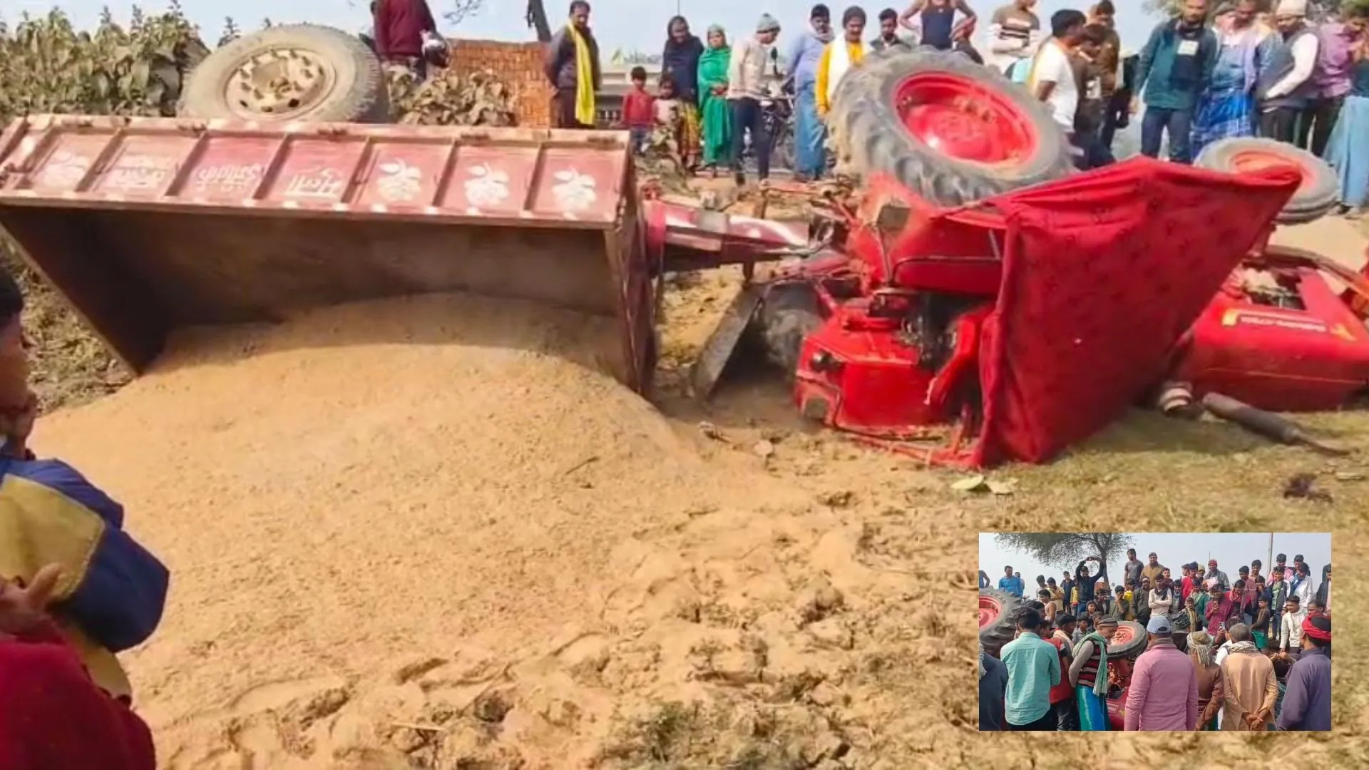 तेज रफ्तार रेत वाहनों के कारण सड़कों पर मंडराता मौत का खतरा, गोड्डा में पलटा बेलगाम ट्रैक्टर