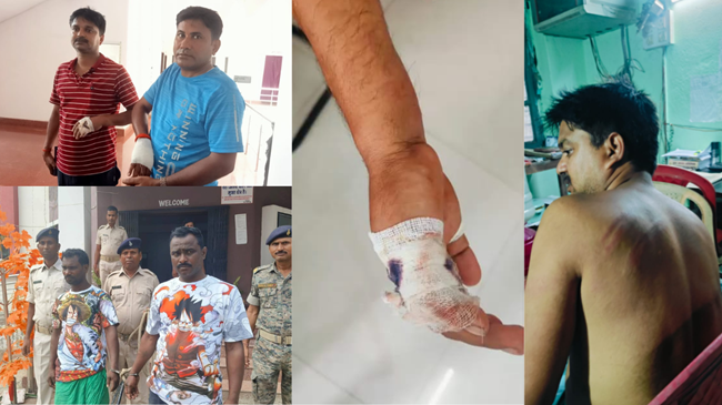 पुलिस पर जानलेवा हमला : दो एएसआई घायल, एक की वर्दी फाड़ी-दो आरोपी गिरफ्तार