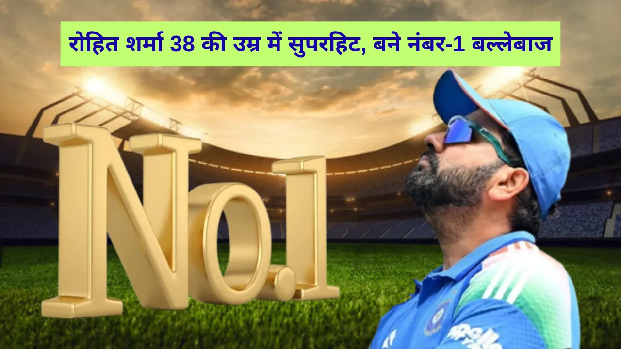 रोहित शर्मा 38 की उम्र में सुपरहिट, बने नंबर-1 बल्लेबाज, तोड़ा सचिन का रिकॉर्ड