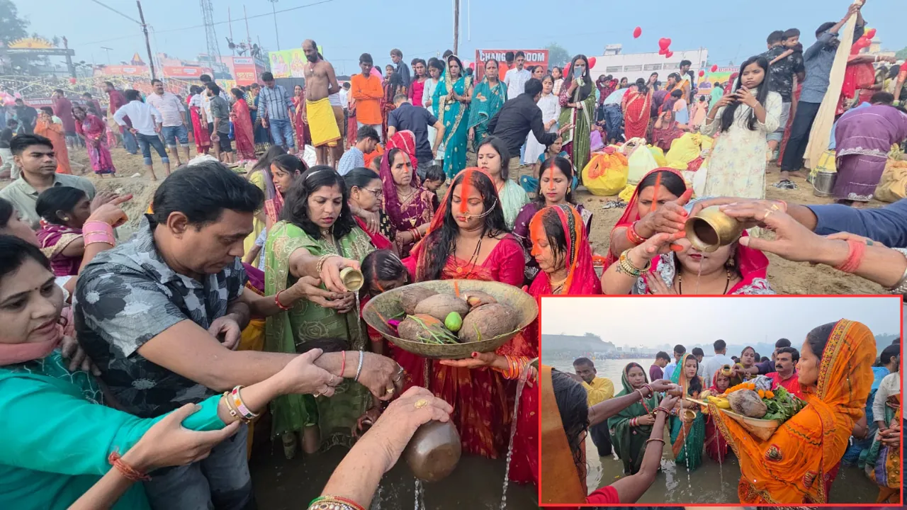 छठ के लोकगीत से गुंजायमान हुआ गिरिडीह, उदीयमान सूर्य देव और छठी मैया को अर्घ्य देने के साथ सम्पन्न हुआ महापर्व छठ