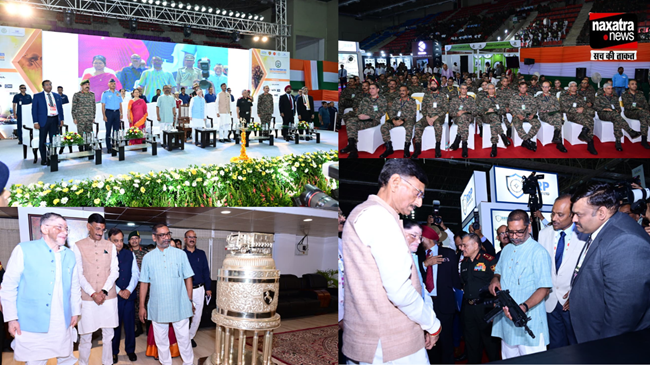 खेलगांव में डिफेंस एक्सपो कार्यक्रम के उद्घाटन समारोह में शामिल हुए राज्यपाल और CM हेमंत सोरेन