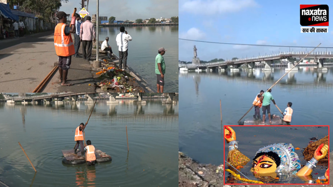 शहर में दुर्गोत्सव की धूम, दुर्गा विसर्जन के लिए जुटा रांची नगर निगम