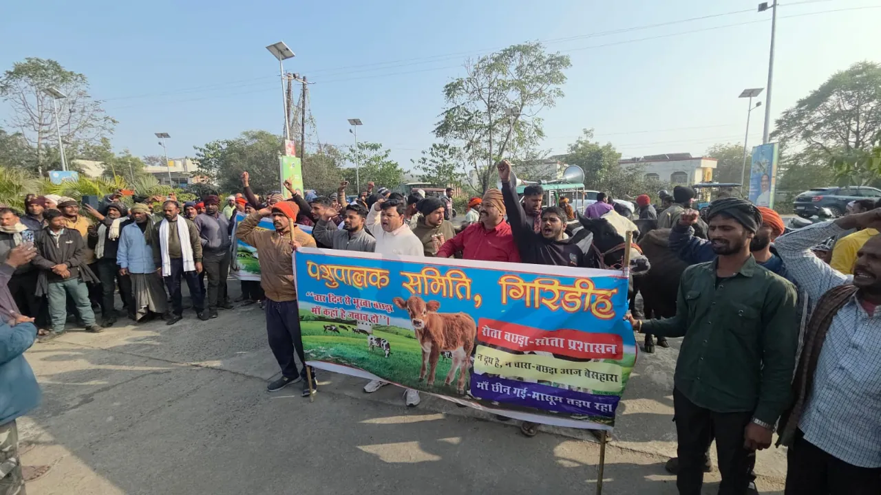  मवेशी की लगातार चोरी से गिरिडीह पुलिस पर भड़का पशुपालकों का संघ, चोरों को संरक्षण देने का लगाया आरोप