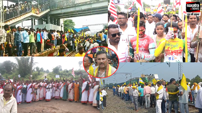 कुड़मी समाज के ''रेल टेका, डहर छेका'' आंदोलन के खिलाफ सड़कों पर उतरा आदिवासी संगठन