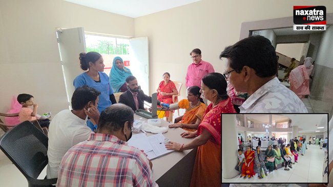 मेडिकल कैंप में बड़ी संख्या में जुटे लोग, डॉक्टरों ने किया निशुल्क जांच