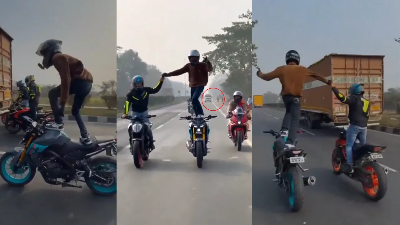 ना जान का डर, ना कानून का खौफ! पुलिस के डायल 112 के सामने स्टंट, बाइक के साथ 2 युवक गिरफ्तार