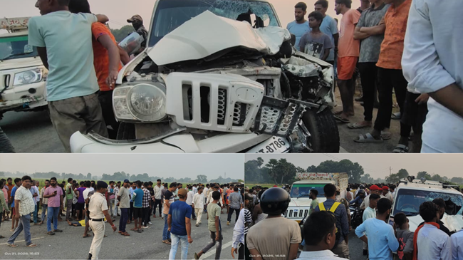 तेज रफ्तार का कहर : सड़क हादसे में दो दोस्त की मौत,  बाइक और स्कॉर्पियो के उड़े परखच्चे