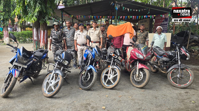 नवरात्र के बीच गिरिडीह पुलिस ने तीन बाइक चोर को दबोचा, 6 बाइक बरामद