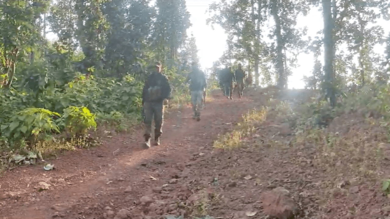 गुमला में PLFI उग्रवादियों के खिलाफ पुलिस का सर्च ऑपरेशन, भनक लगते ही फरार हुए उग्रवादी 